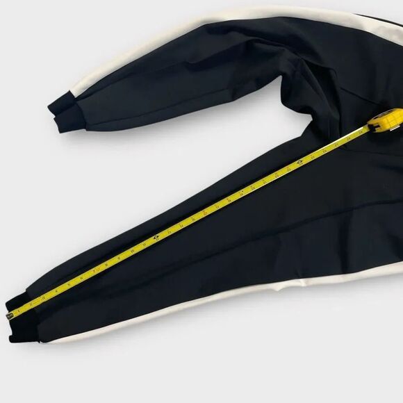 Alice + Olivia Tokyo Hi tech Joggers, Medium. Black, white stripe. track pants - Picture 4 of 14